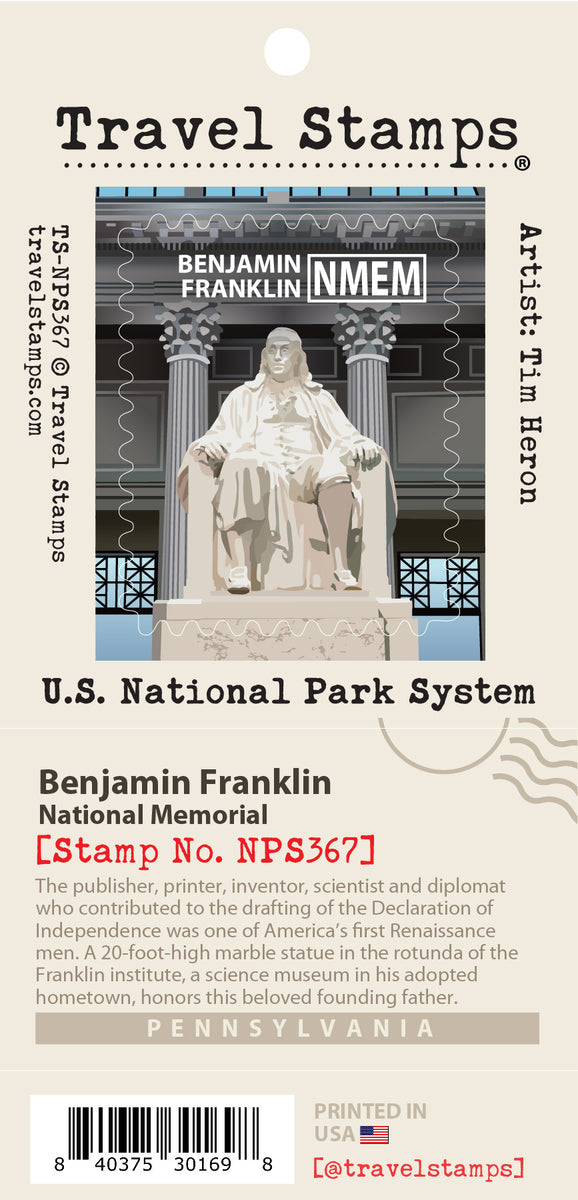 Benjamin Franklin National Memorial Travel Stamp – Travel Stamps