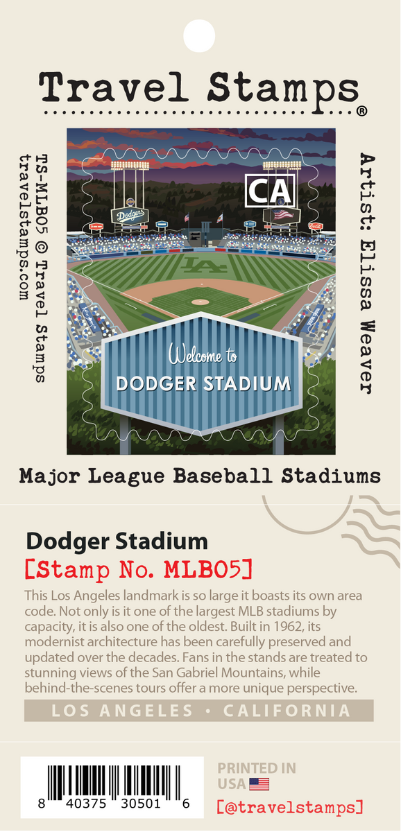 Dodger Stadium Travel Stamp – Travel Stamps