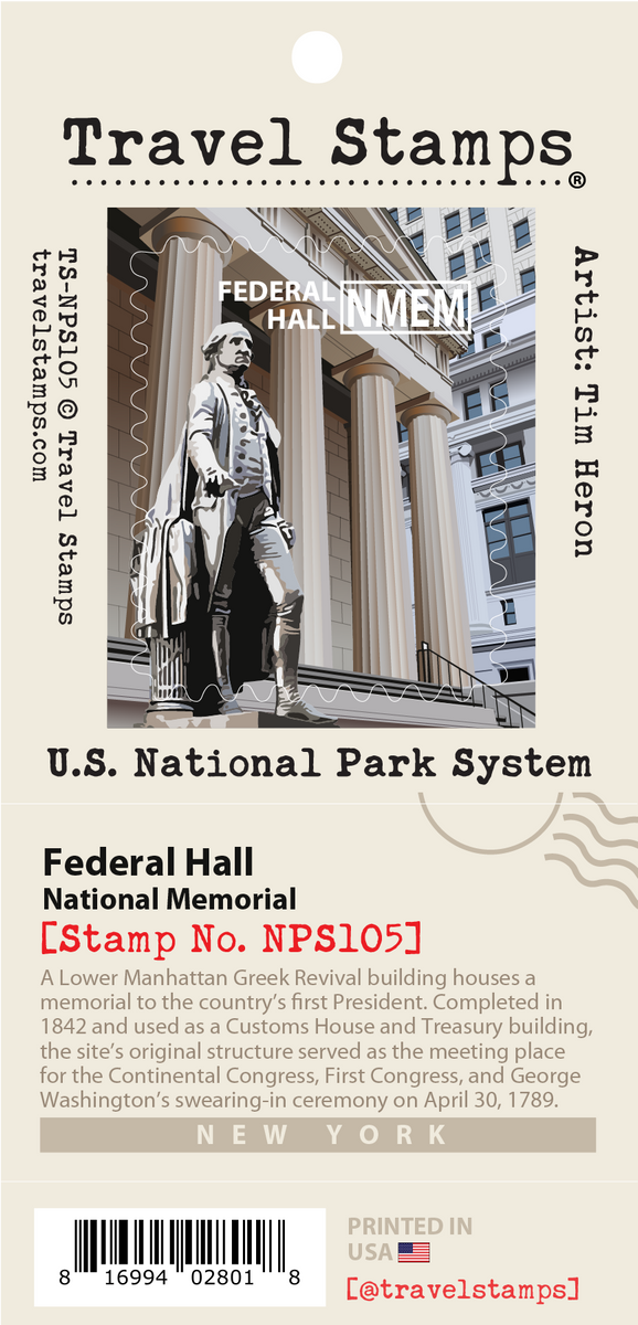 Federal Hall National Memorial Travel Stamp – Travel Stamps