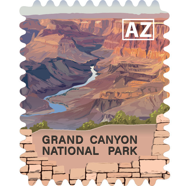 Grand Canyon National Park - Desert View Watchtower Travel Stamp