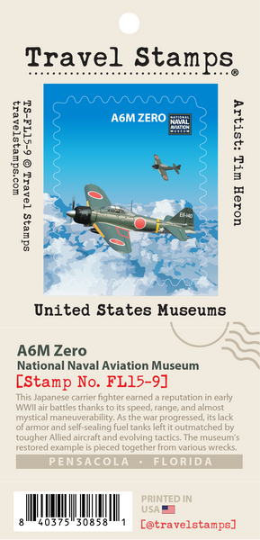 National Naval Aviation Museum - A6M Zero – Travel Stamps