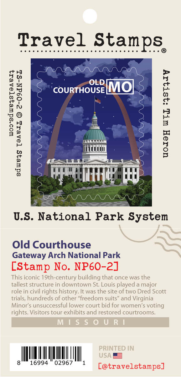 Gateway Arch NP - Old Courthouse Travel Stamp – Travel Stamps