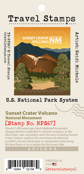 Sunset Crater Volcano National Monument Travel Stamp – Travel Stamps