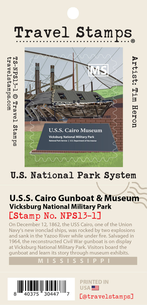 Vicksburg National Military Park - U.S.S. Cairo Gunboat & Museum