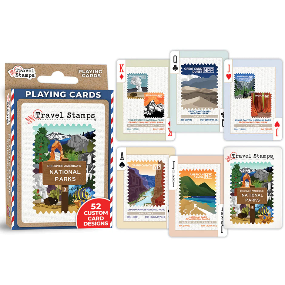Travel Stamps Playing Cards