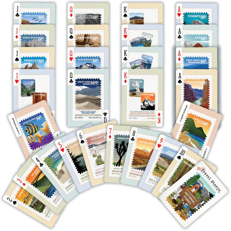 Travel Stamps Playing Cards