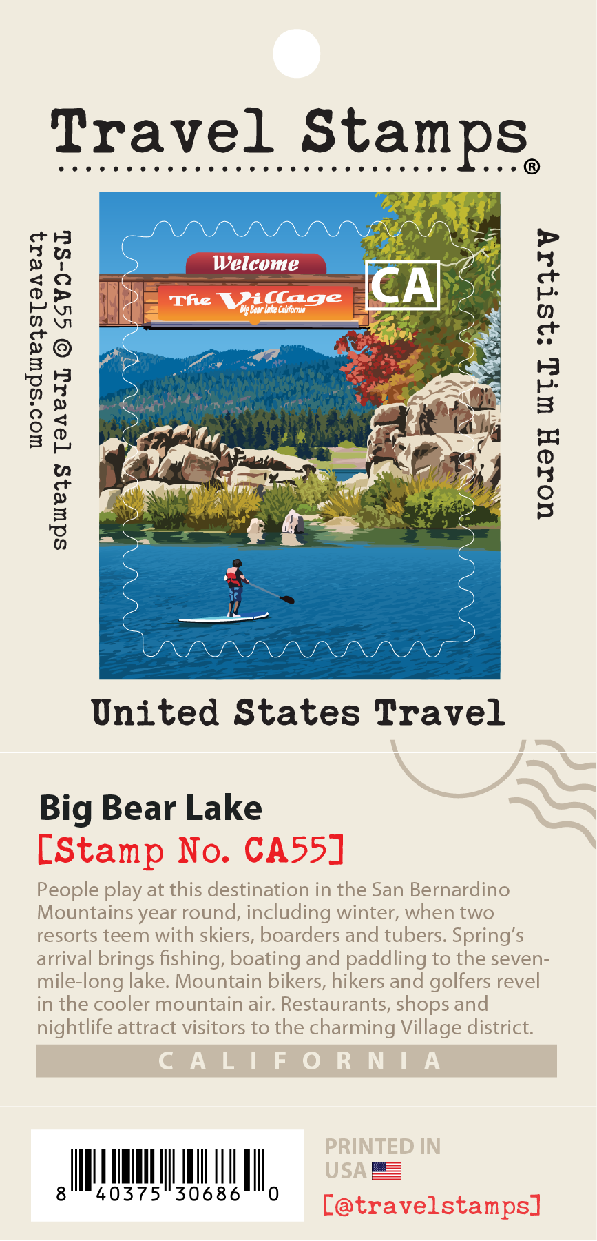 Big Bear Lake Travel Stamp – Travel Stamps