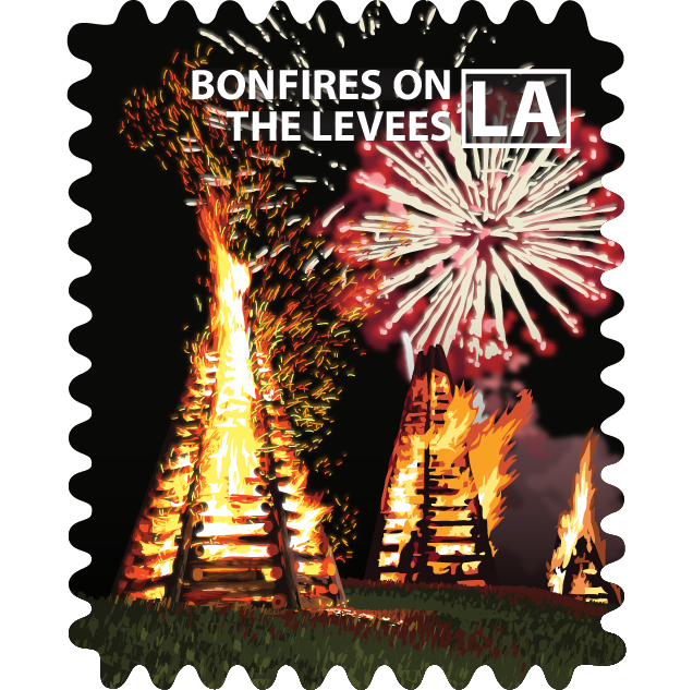 Bonfires on Levees