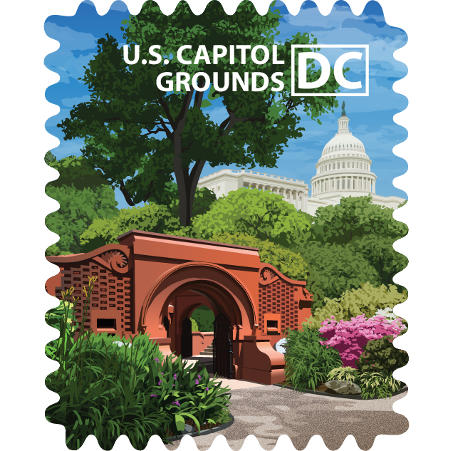 United States Capitol - Capitol Grounds Travel Stamp – Travel Stamps