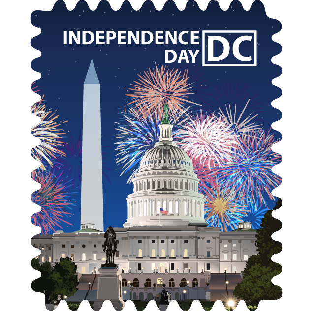 United States Capitol - Independence Day Travel Stamp – Travel Stamps