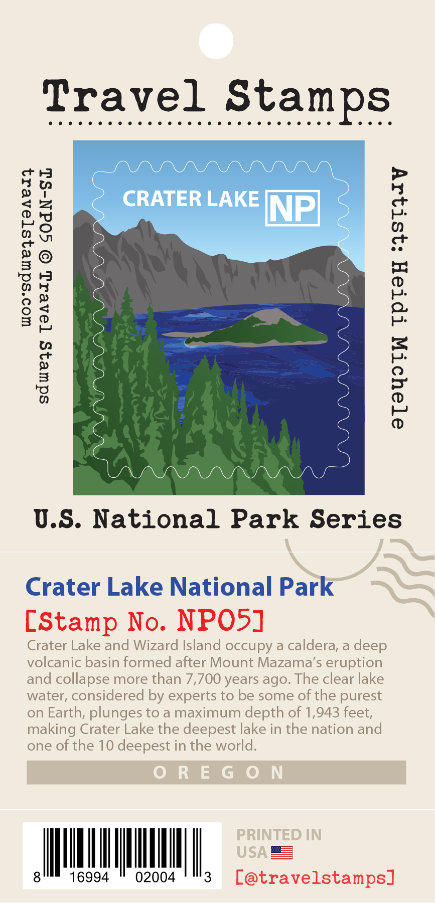 Crater Lake National Park Sticker – Oregon NP Decal, Made In USA, Vinyl