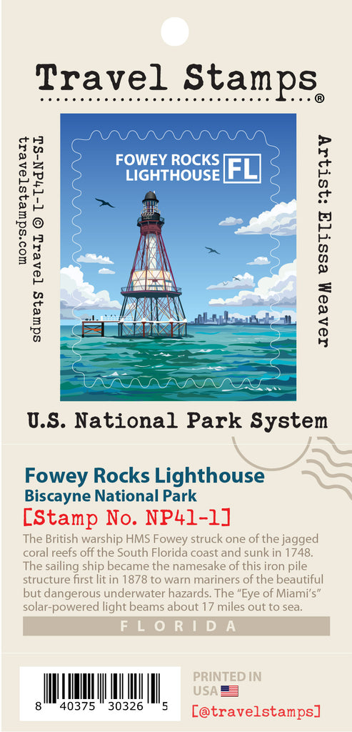 Fowey Rocks Lightohuse Lighthouses – Travel Stamps