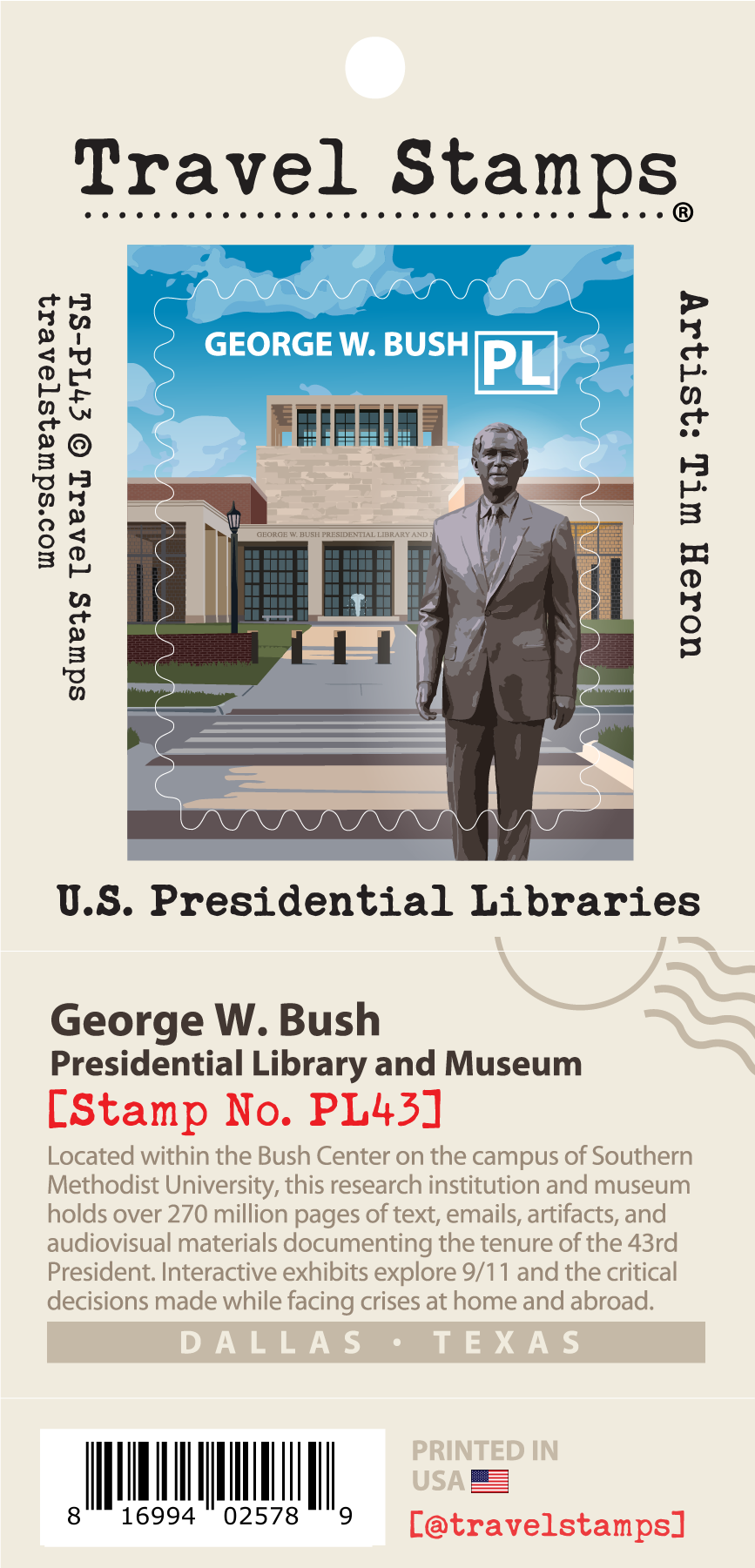 George W. Bush Presidential Library Travel Stamp – Travel Stamps