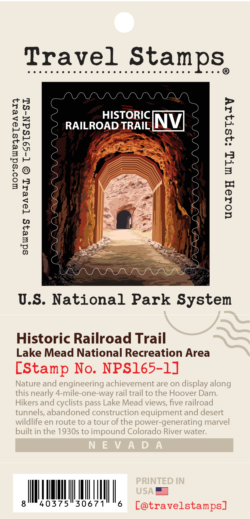 Lake Mead NRA - Historic Railroad Trail Travel Stamp – Travel Stamps