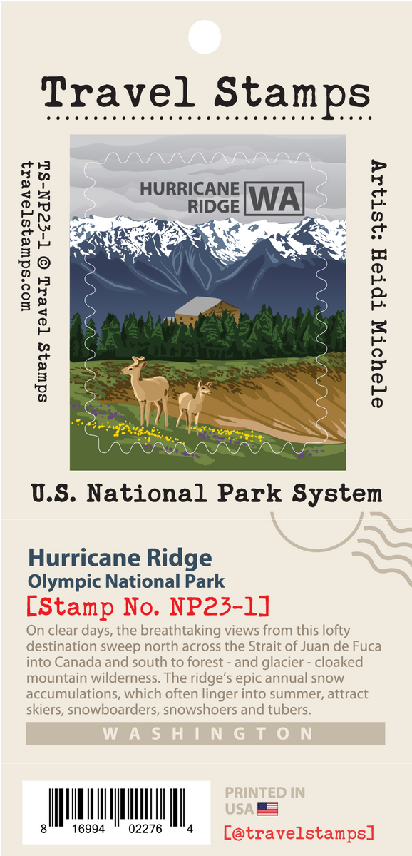 Hurricane Ridge - Olympic National Park Travel Stamp – Travel Stamps