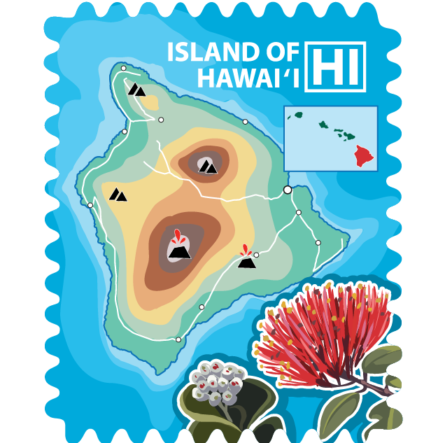 Island of Hawai'i - The Big Island - Map Edition