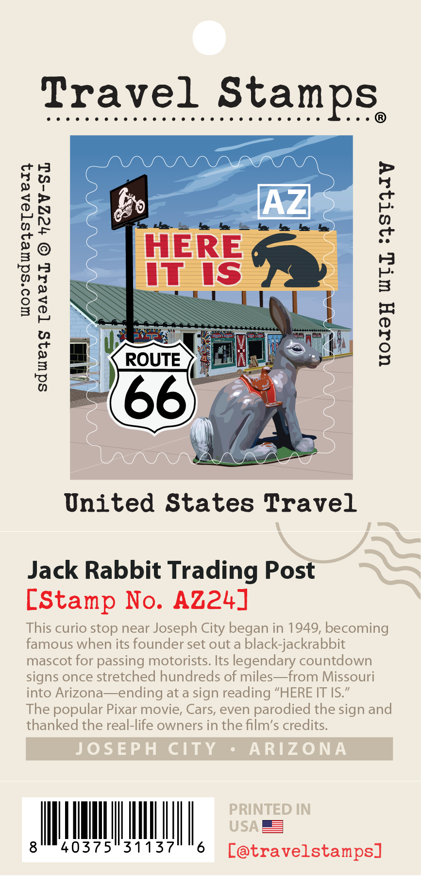 Joj Rabbit Stamps Jack Rabbit Trading Post Travel Stamp – Travel Stamps