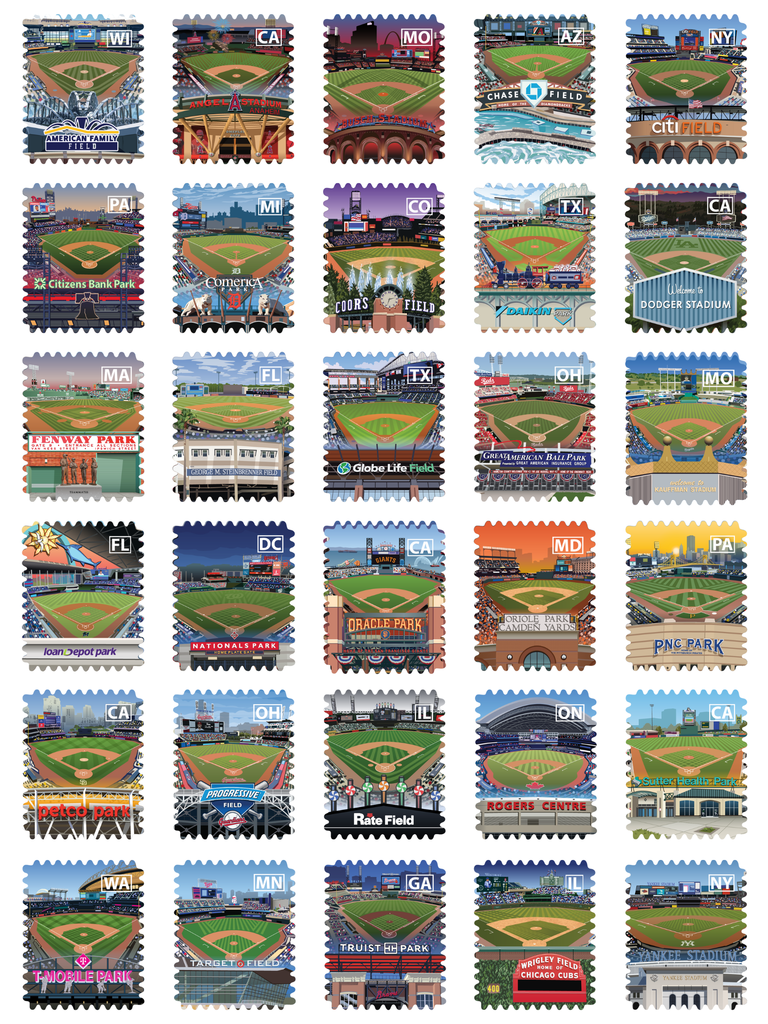 30 MLB Stadium Set - 2025