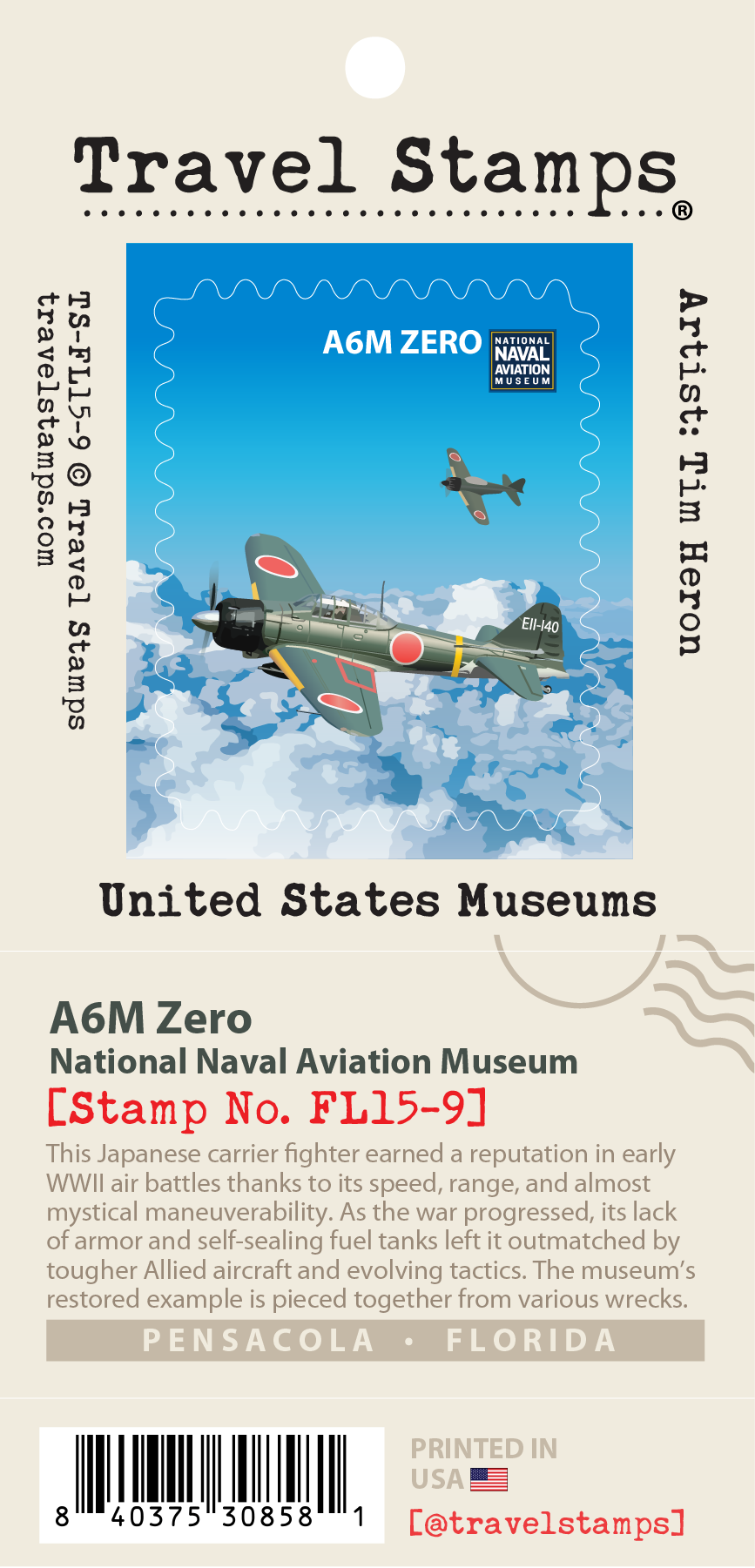 National Naval Aviation Museum - A6M Zero – Travel Stamps National Naval Aviation Museum - A6M Zero – Travel Stamps