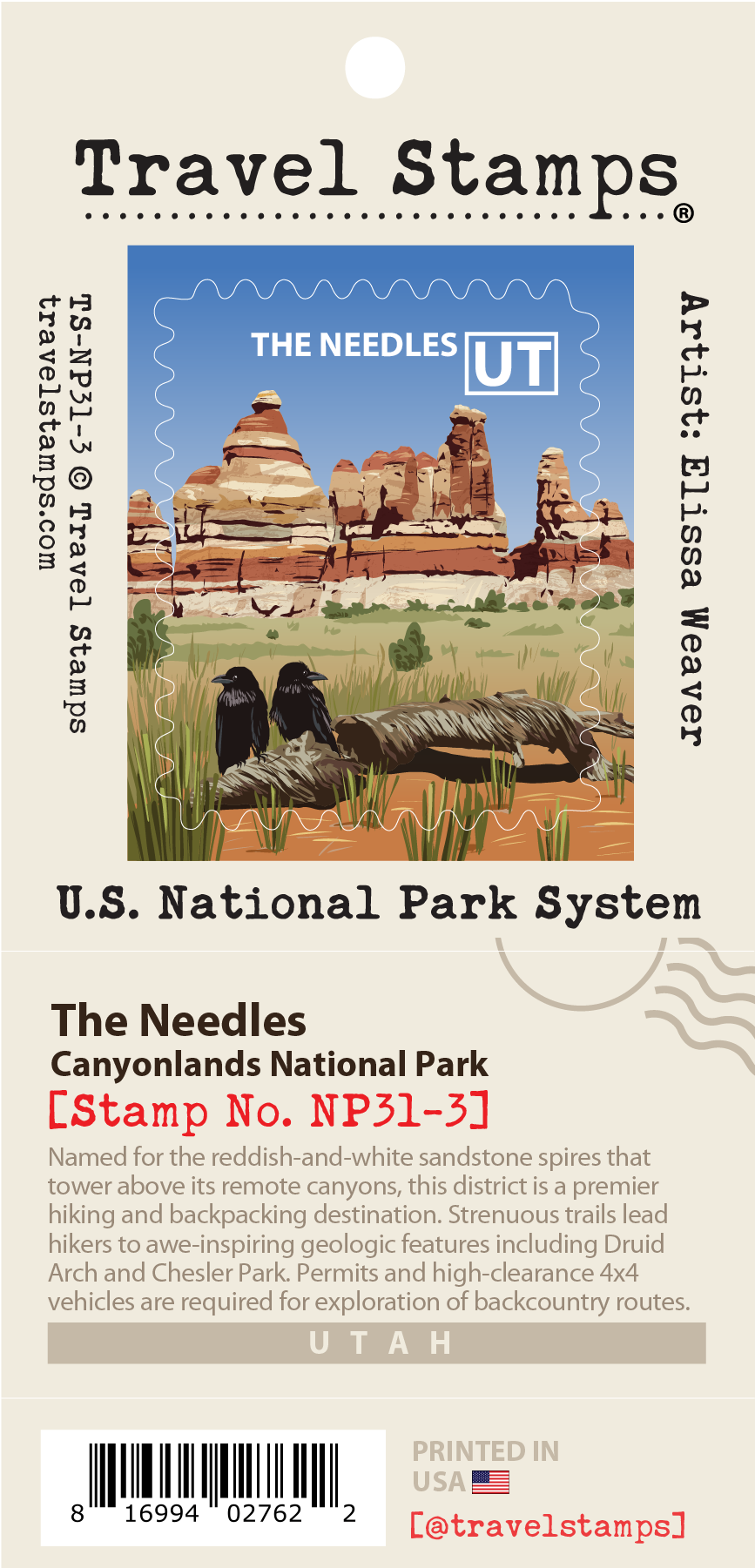 Canyonlands National Park The Needles District Travel Stamp