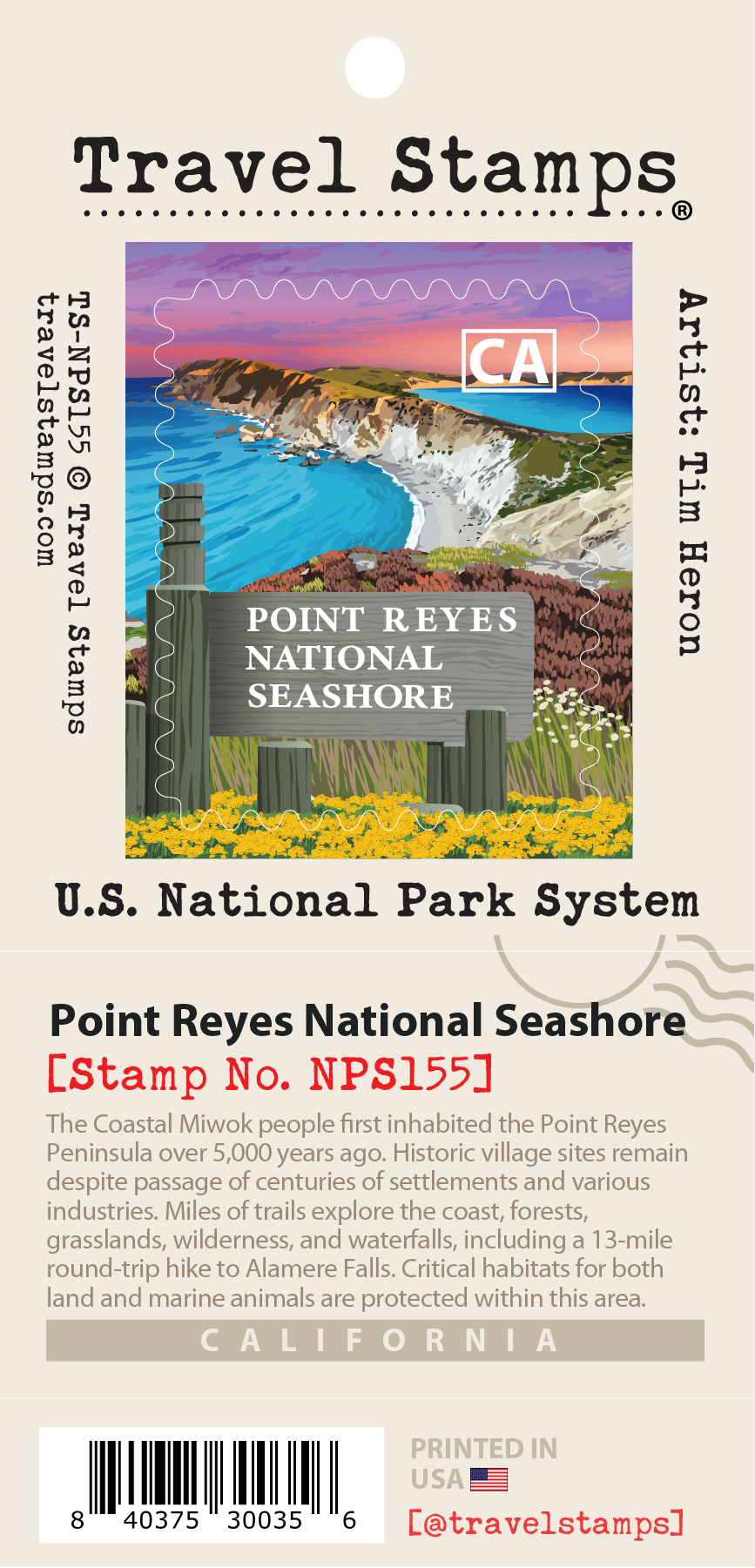 Point Reyes National Seashore Travel Stamp – Travel Stamps