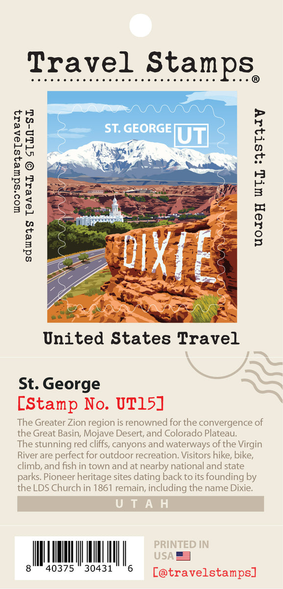 St. George - Utah Travel Stamp – Travel Stamps