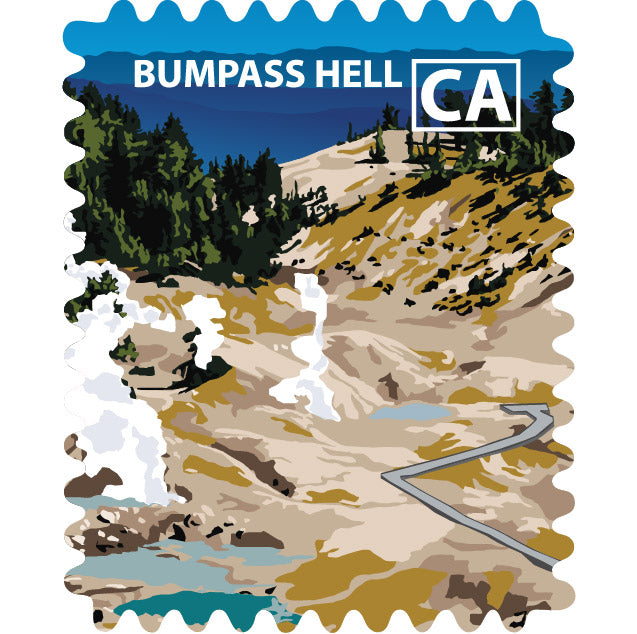 Lassen Volcanic National Park - Bumpass Hell Travel Stamp – Travel Stamps
